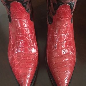 Larry Mahon Red/Black Cowboy Boots 8.5 B Women’s